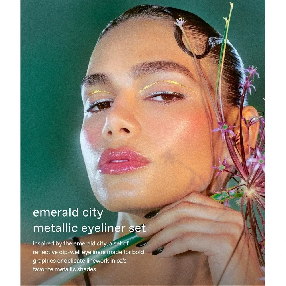 R.E.M. BEAUTY x Wicked: For Good Emerald City Metallic Eyeliner Set *NEW*